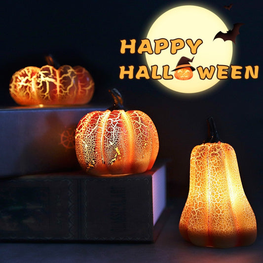 Halloween LED Resin Pumpkin Lamp